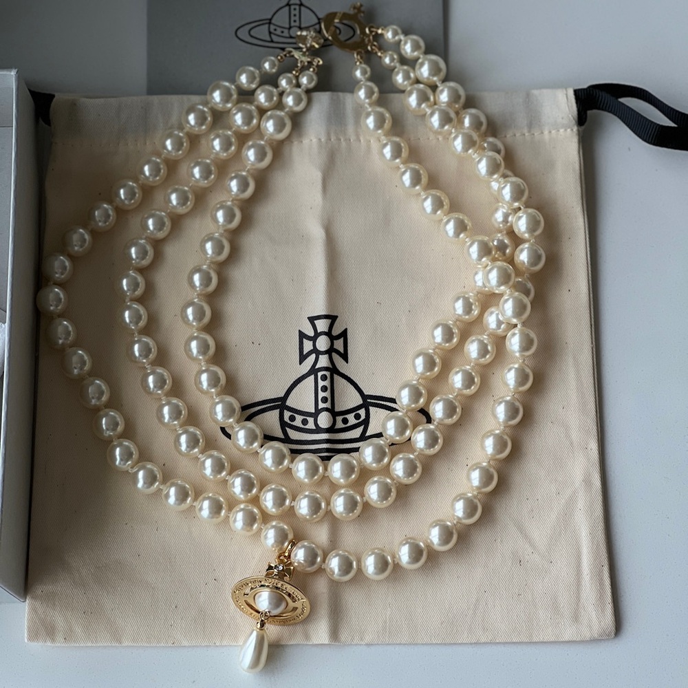 Vivienne Westwood triple-layered pearl necklace